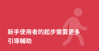 新手使用者需要更多引導